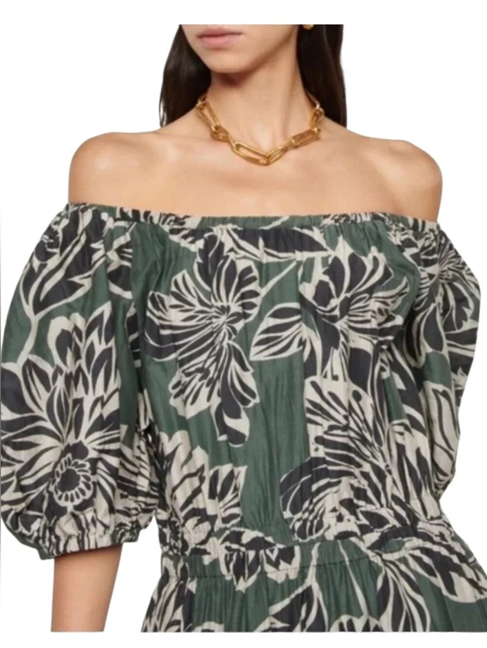 Velvet by Graham & Spencer Raya Printed Silk Cotton Maxi Dress XSmall